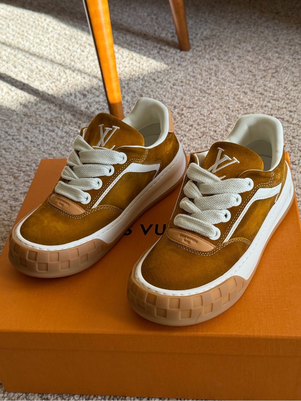 Louis Vuitton Tilted Sneakers color Cognac Brown size LV 7.5 US 8.5 - Picture 5 of 16